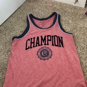 Red champion tank top
